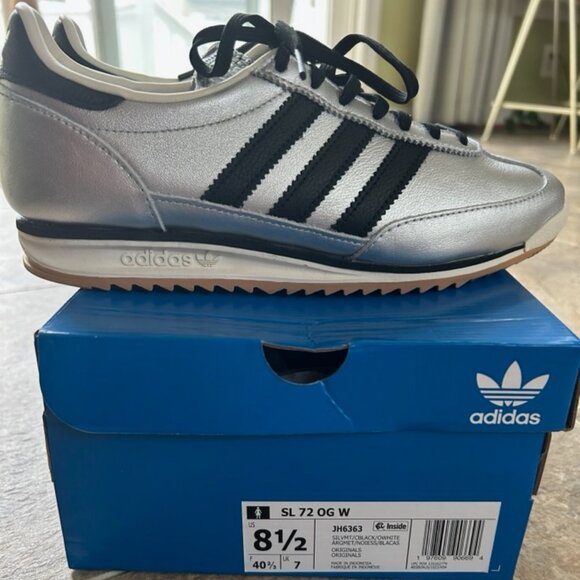 Adidas SL72 OG Silver Metallic Sneakers - Picture 4 of 6